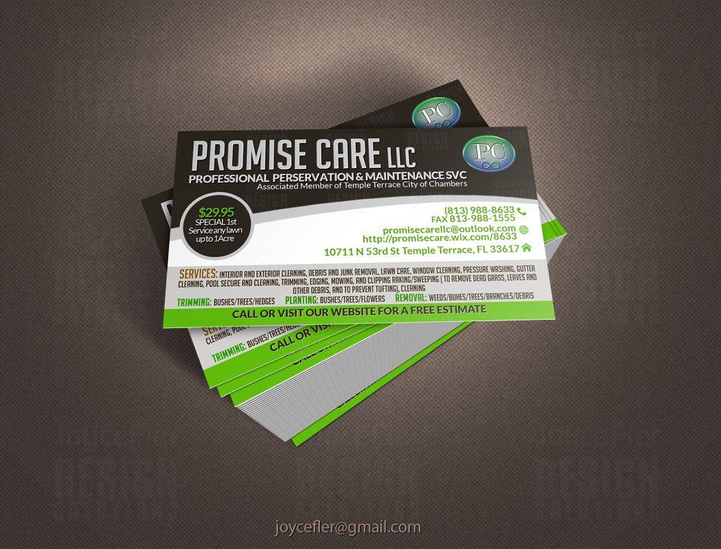 BUSINESS CARDS - Joycefler designs For Lawn Care Business Cards Templates Free